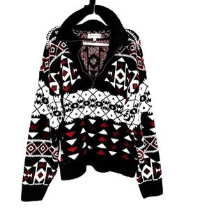 Idyllwind Women's Alpine Zip Front Sweater XXXL Nordic Ski Landman Cowgirl NEW